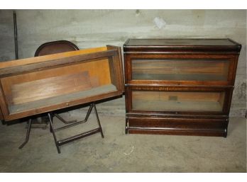 Sectional Bookcase - Rough Shape, 34 In Wide X 31 In Tall, Extra Section Also Rough 34 In Wide X 12 In High