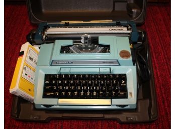 Vintage Electric Smith Corona Coronamatic Typewriter In Case,  Coronet XL- Handle Broken