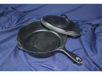 Large Cast Iron Skillet With Lid 11 Inch Diameter