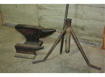 2 Old Anvils Larger 9 In Tall 18 In Wide, Small 5 In Tall 12 In Wide- Homemade Stand For Something 15 In