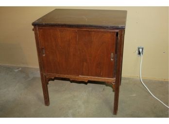 Old Record Cabinet, Sliding Doors On Front 18 In Deep 24 In Wide 28 In Tall