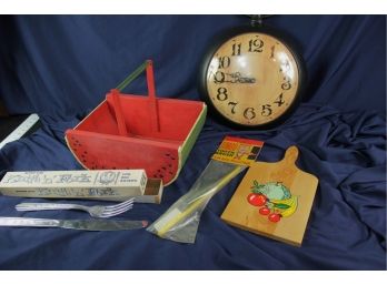 Miscellaneous Lot Of Kitchen Decor And Big Mouth Toothbrush