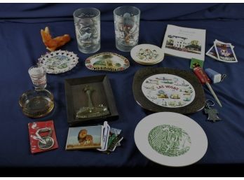 Souvenir Items, Glasses, Plates Etc