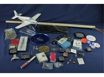Beechcraft Memorabilia, Pins, Model Airplane, Pens, Keychain Etc - A Beech Party!