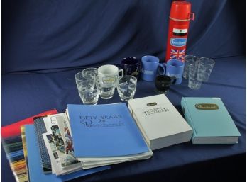 Beechcraft Cups, Glasses And Thermos, Beech History Books And Info Pamphlets And Brochures