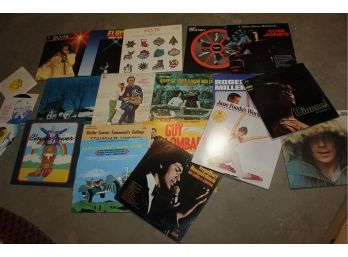 Record Albums - Elvis, Tom Jones, Some 45's - Great Condition