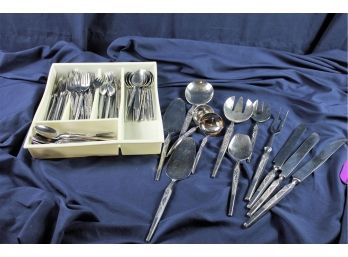Large Group Of Matching Winthrop Stainless Flatware