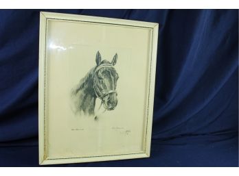 War Admiral By RH Palenskie - Original Drypoint By RH Palenske I've Been Reproduced In Jalio- Chrome