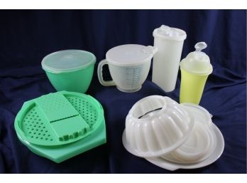 Tupperware Misc- Jell-O Mold, 4 Cup Batter Bowl, Salad Bowl, Cheese Grater, Plus Miscellaneous