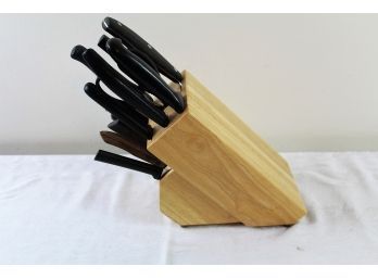 Knife Block With 12 Knives, Scissors