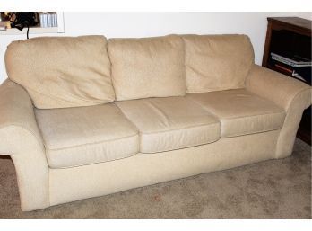 Light Brown Hide-a-bed Sofa 87 In Long