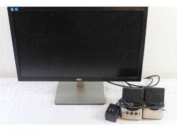 Monitor And Speakers 24in Diagonal