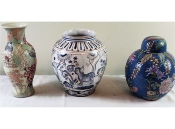 3 Ceramic Vases