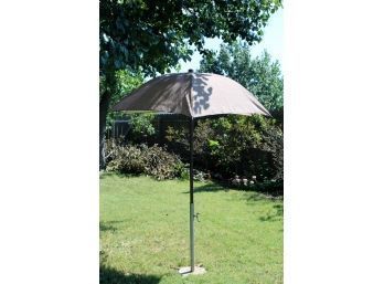 6.5 Ft Tan Patio Umbrella And Stand