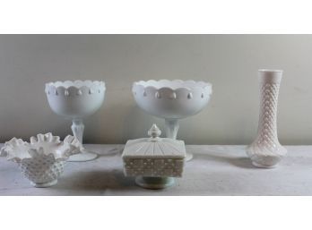 White Vase And Candy Dishes