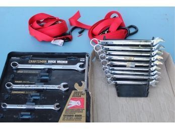 2 Ratchet Straps, Miscellaneous Metric Wrenches