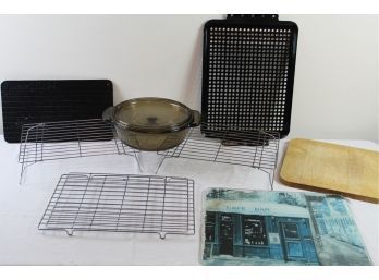 3 Cooling Racks, Two Cutting Boards, Baking Dish
