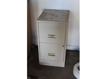 2 Drawer Metal File Cabinet, Some Rust