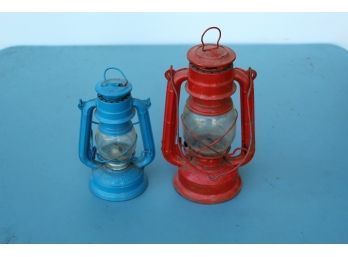 Antique Lanterns, Red And Blue