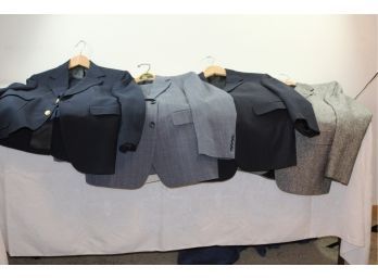 4 Mens Suits,  Possibly Large Side