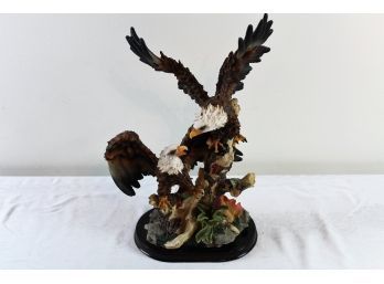 Two Bald Eagle Figurines 17 In Tall