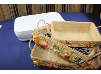 Aladdin Insulated Casserole Carrier And Three Baskets
