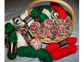 Lot 2 Of Yarn With Basket