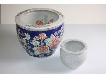 2 Pretty Pottery Pots