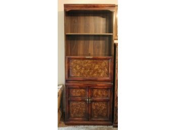Nice Bookcase With Secretary Area, Storage On Bottom, 73 T X29.5 W X 15.5 D, Contents Not Included