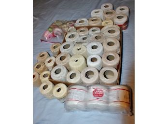 Lot 1 Of Crochet Thread - Mostly Neutral Colors
