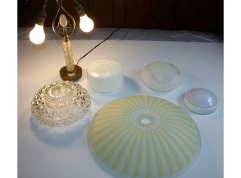 Light Globes - Vintage Yellow 16in D And Vintage Lamp