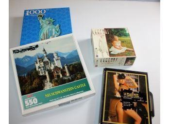 Puzzle Lot - Castle, Statue Of Liberty, Playboy, Marilyn Monroe - Never Opened