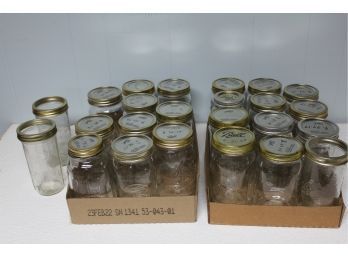 24 Canning Jars - Mostly 2 1/2 Cups To 1 Quart