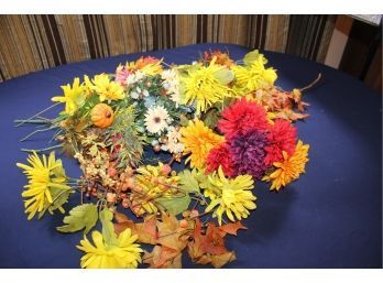Large Assortment Of Silk And Plastic Flowers