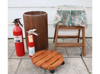 Plant Stand With Wheels, Two Fire Extinguishers May Need Recharged, Tall Wooden Plant Stand