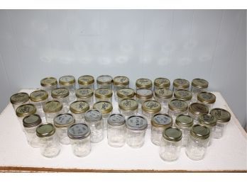 40 Canning Jars - Mostly 1/2 Quart