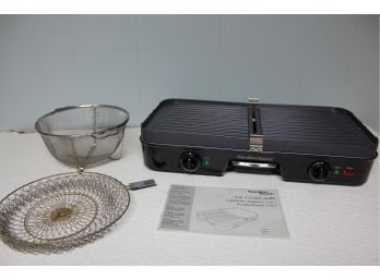 Hamilton Beech Three-in-one Grill / Griddle And 2 Strainers