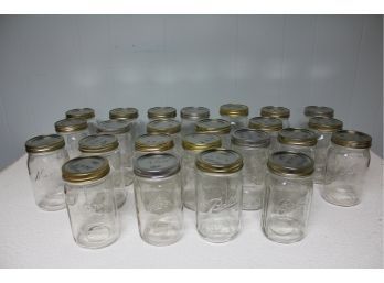 24 Canning Jars - Mostly 1 Quart