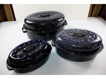Six-piece Enamelware Set Of Roasters