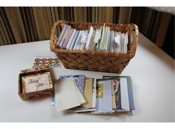 Woven Basket Full Of Cards - All Occasion