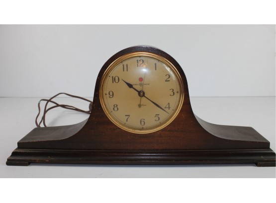 Vintage General Electric Pelechron Wood Mantel Electric Clock