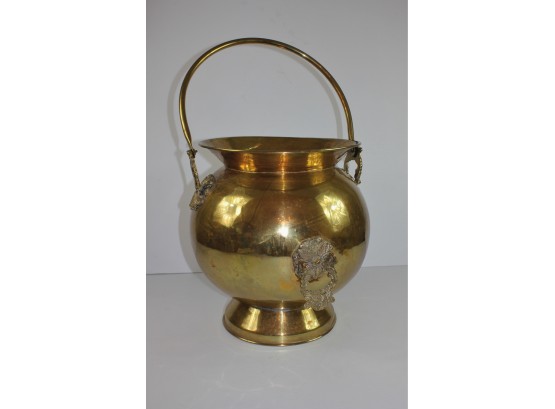 Large Brass Pot With Handle