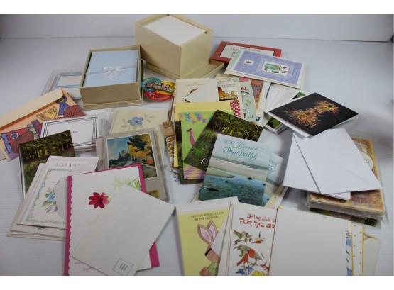 Card Lot, Stationary  With SC Initials, Box Of Blank Cards