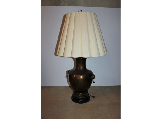 Vintage Copper Table Lamp 32 In Tall - Heavy