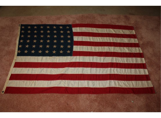 48 Star American Flag  Family Believes To Be The Original  Very Nice Shape - Stripes Are Sewn
