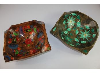 2 Unique Wood Bowls - Light Weight
