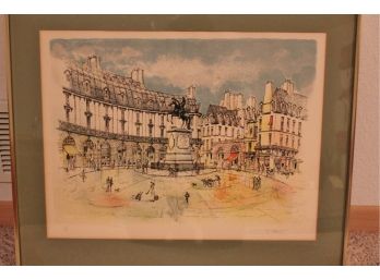 Limited Edition Print Of Hotel Bergeret De Talmont - #111 Of 260 - 27 X 22