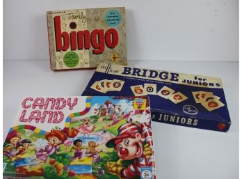 Candyland, Vintage Bridge For Juniors, Vintage Family Bingo