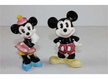 Enesco Ceramic Minnie And Mickey Mouse