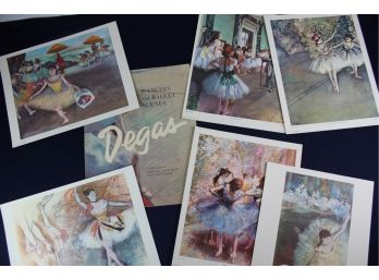 Dancers And Ballet Scenes 'Degas' Portfolio Of Six Color Prints  11 X 14 - Only 6 In Folder, Should Be 8